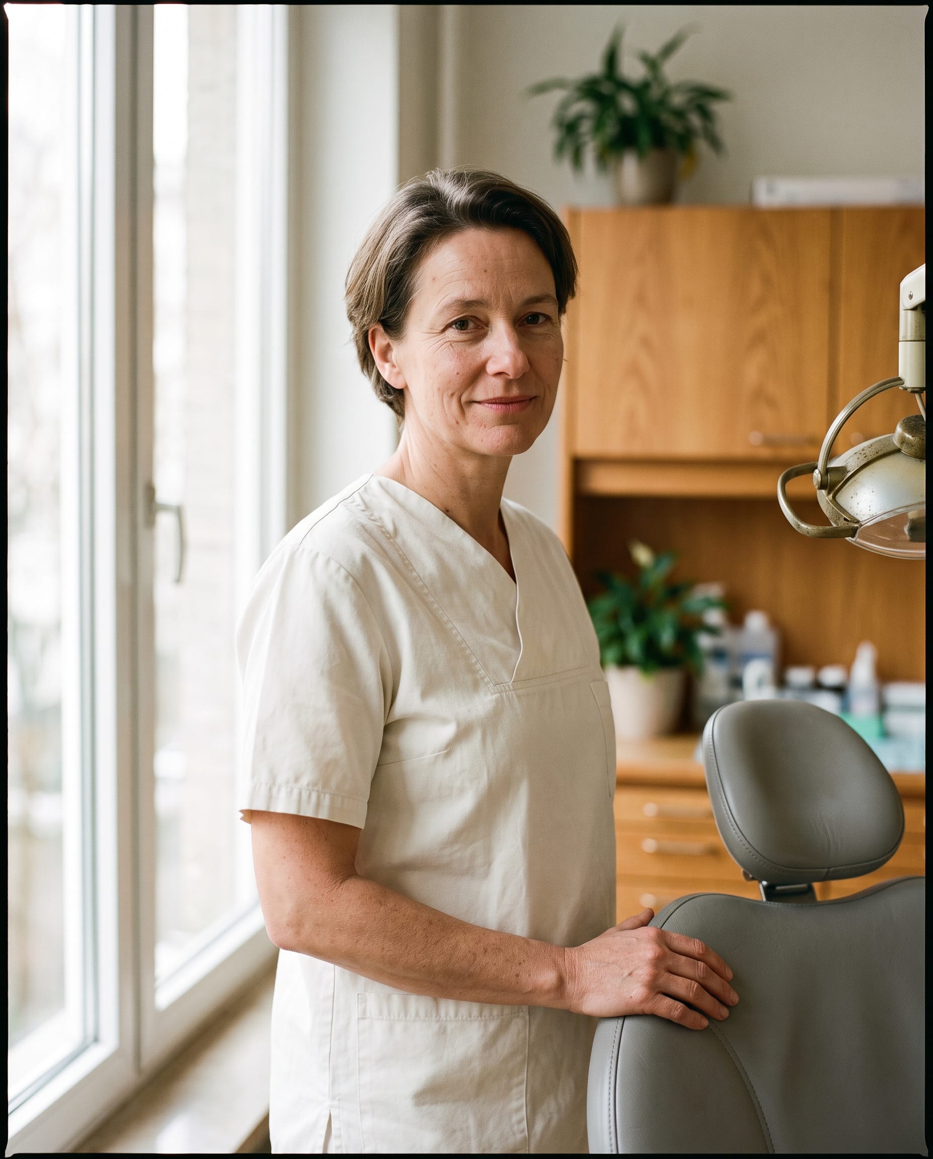 Dr. Katrin Ehrhardt im Behandlungsraum der Praxis