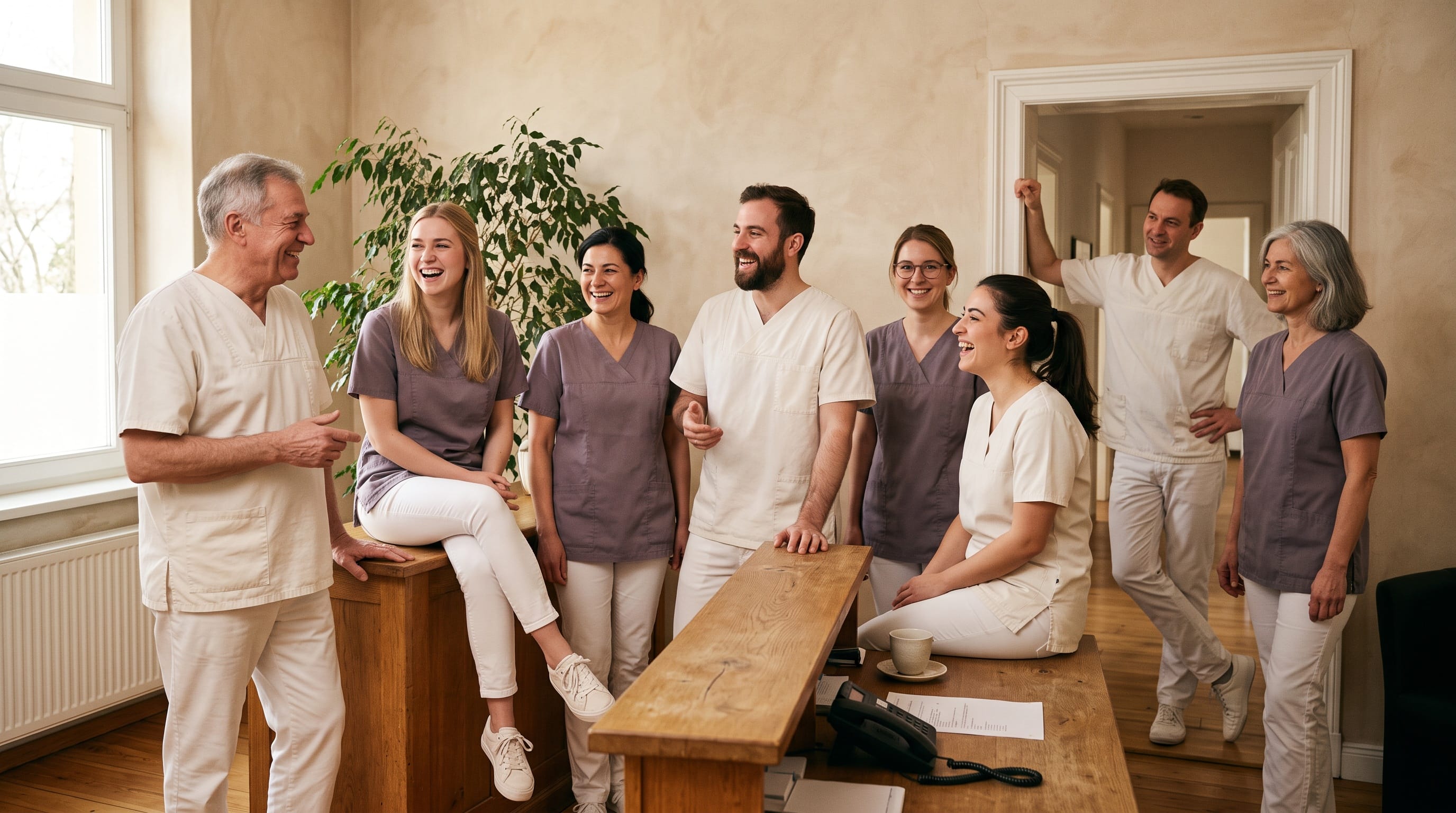 Das Team der Praxis am Empfang